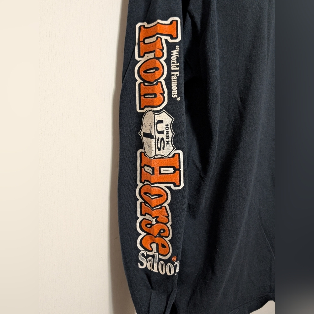 Men's 2012 Bike Week Iron Horse Saloon Long Sleeve  T-shirt Black Size XL - Picture 8 of 12